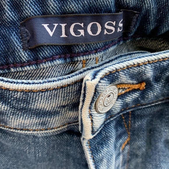 Vigoss Denim Mid Rise Jagger Distressed Skinny Jeans sz 27 - Picture 5 of 8